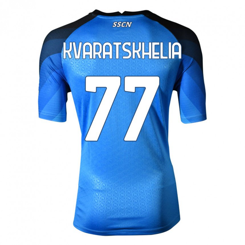 メンズクヴィチャ・クワラツヘリア#77ダークブルーグレーホームシャツ 