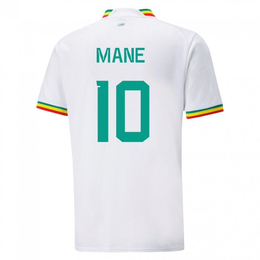 メンズセネガルサディオ・マネ#10ホワイトホームシャツ22-24ジャージーユニフォーム