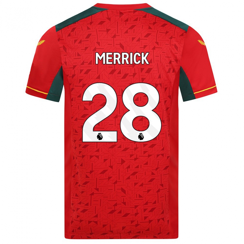 キッズBeth Merrick#28赤アウェイシャツ2023/24ジャージーユニフォーム