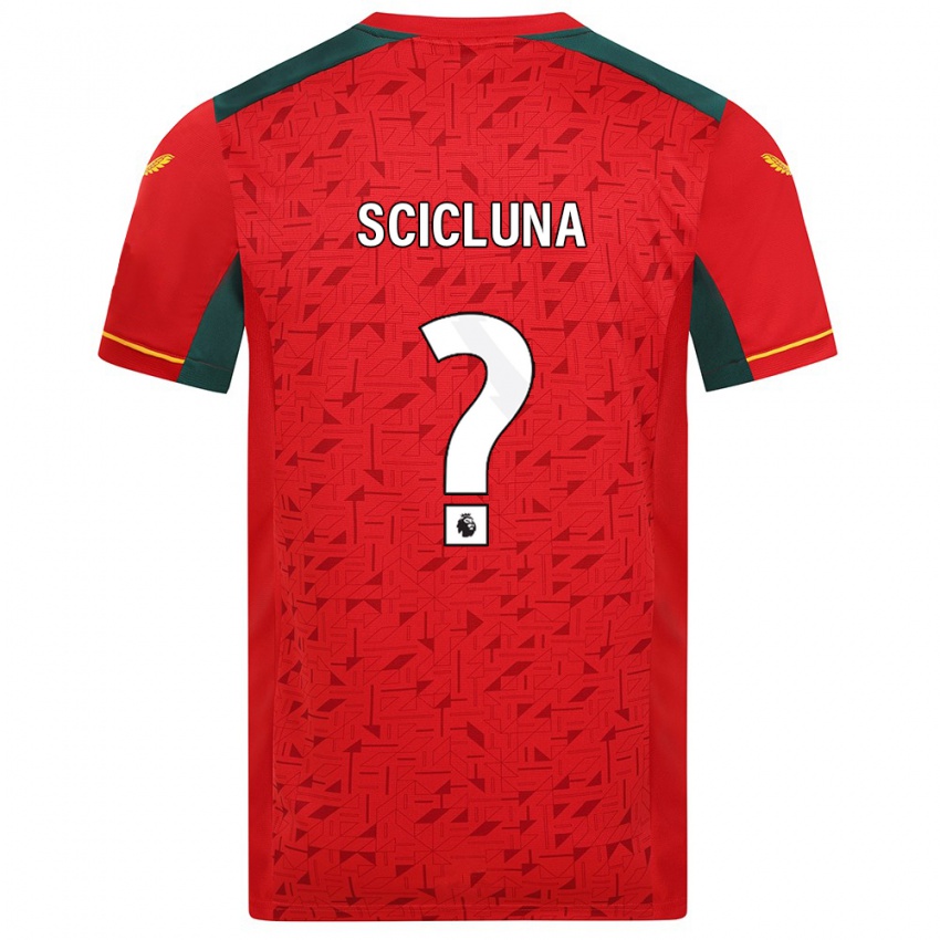 キッズDylan Scicluna#0赤アウェイシャツ2023/24ジャージーユニフォーム