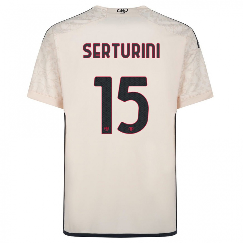 キッズAnnamaria Serturini#15オフホワイトアウェイシャツ2023/24ジャージーユニフォーム