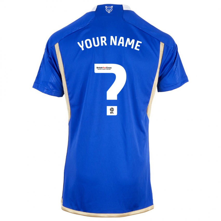 メンズあなたの名前#0ロイヤルブルーホームシャツ2023/24ジャージーユニフォーム