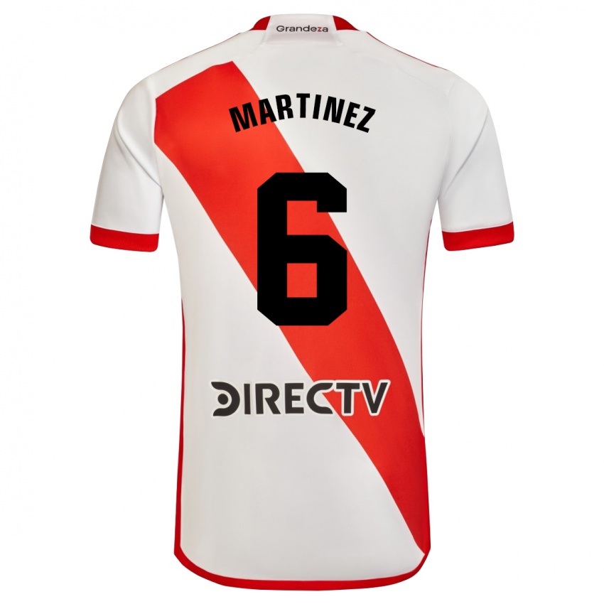 キッズDavid Martinez#6赤、白ホームシャツ2023/24ジャージーユニフォーム