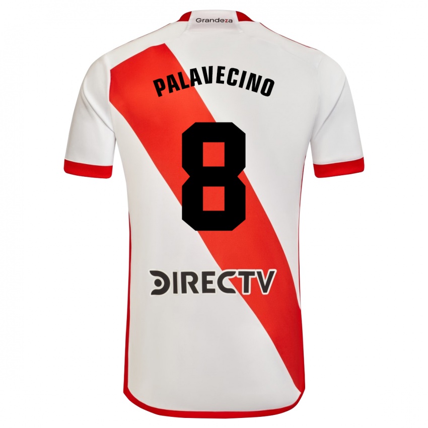 キッズAgustin Palavecino#8赤、白ホームシャツ2023/24ジャージーユニフォーム