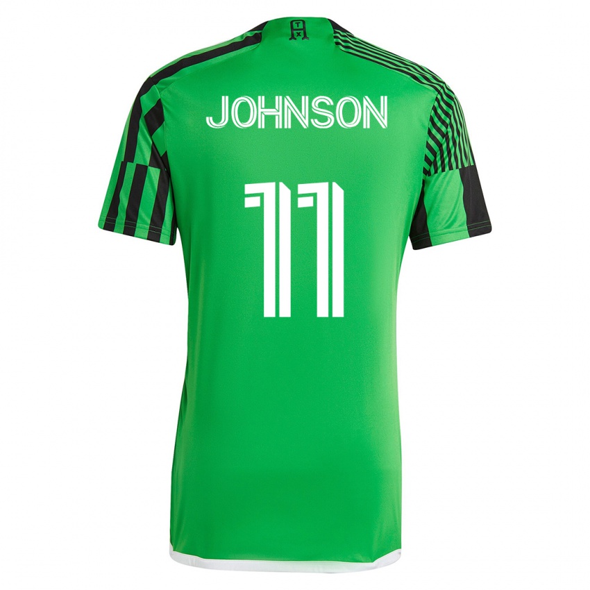メンズE・J・ジョンソン#11グリーンブラックホームシャツ2023/24ジャージーユニフォーム