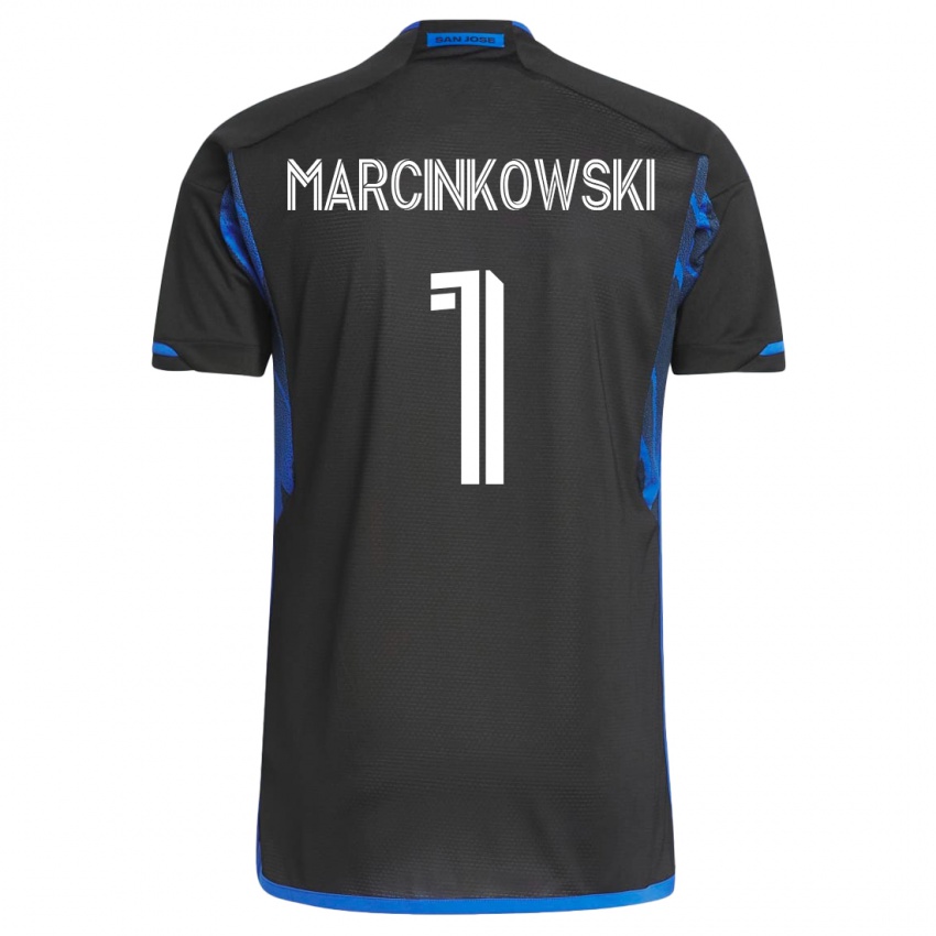 メンズJt・マーシンコウスキー#1青黒ホームシャツ2023/24ジャージーユニフォーム