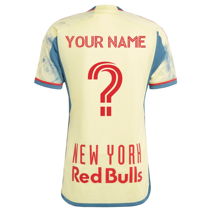 メンズあなたの名前#0イエローホームシャツ2023/24ジャージーユニフォーム