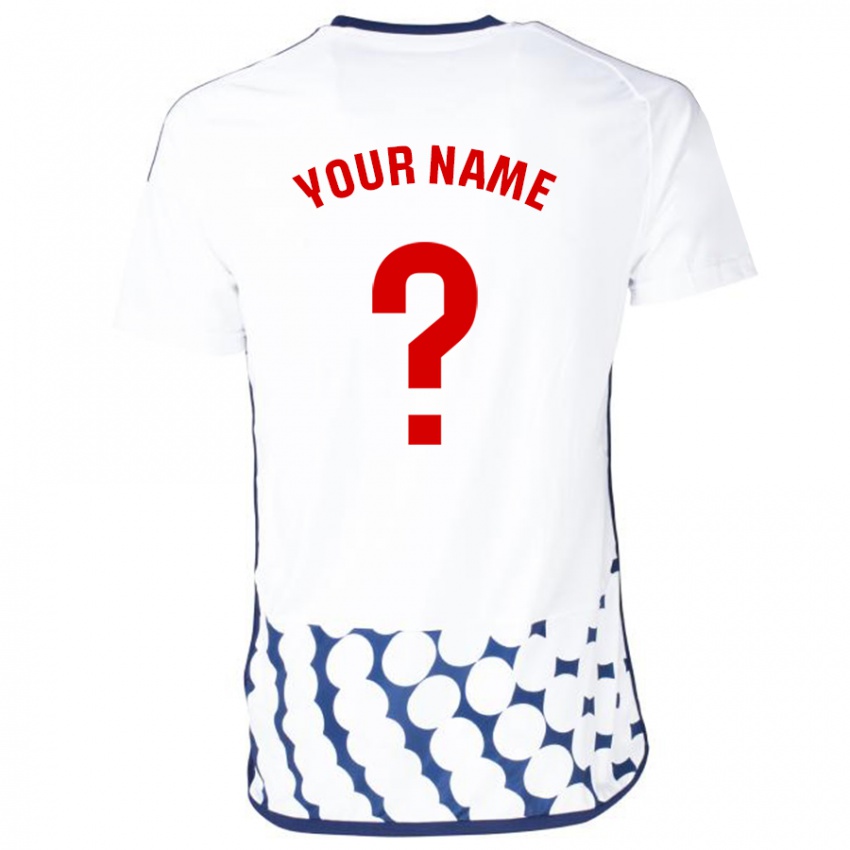 メンズあなたの名前#0白アウェイシャツ2023/24ジャージーユニフォーム