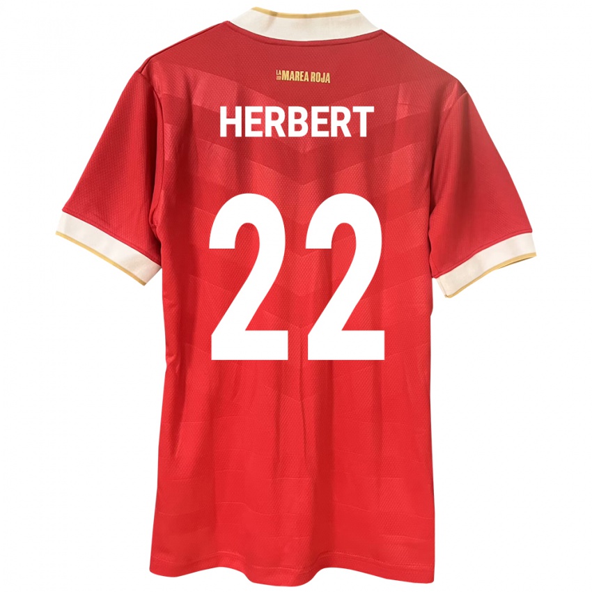 レディースパナマAntony Herbert#22赤ホームシャツ24-26ジャージーユニフォーム