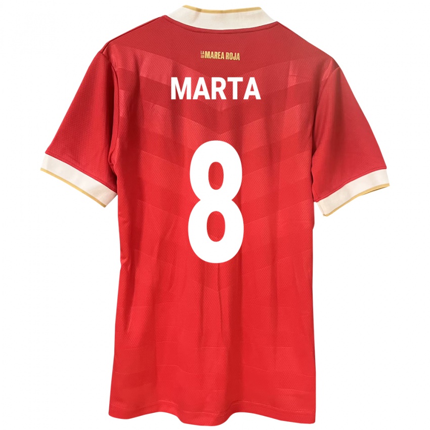 レディースパナマAldair Marta#8赤ホームシャツ24-26ジャージーユニフォーム