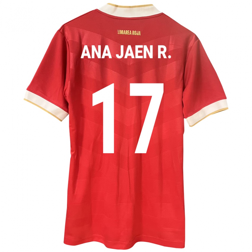 レディースパナマAna Jaén Rodríguez#17赤ホームシャツ24-26ジャージーユニフォーム