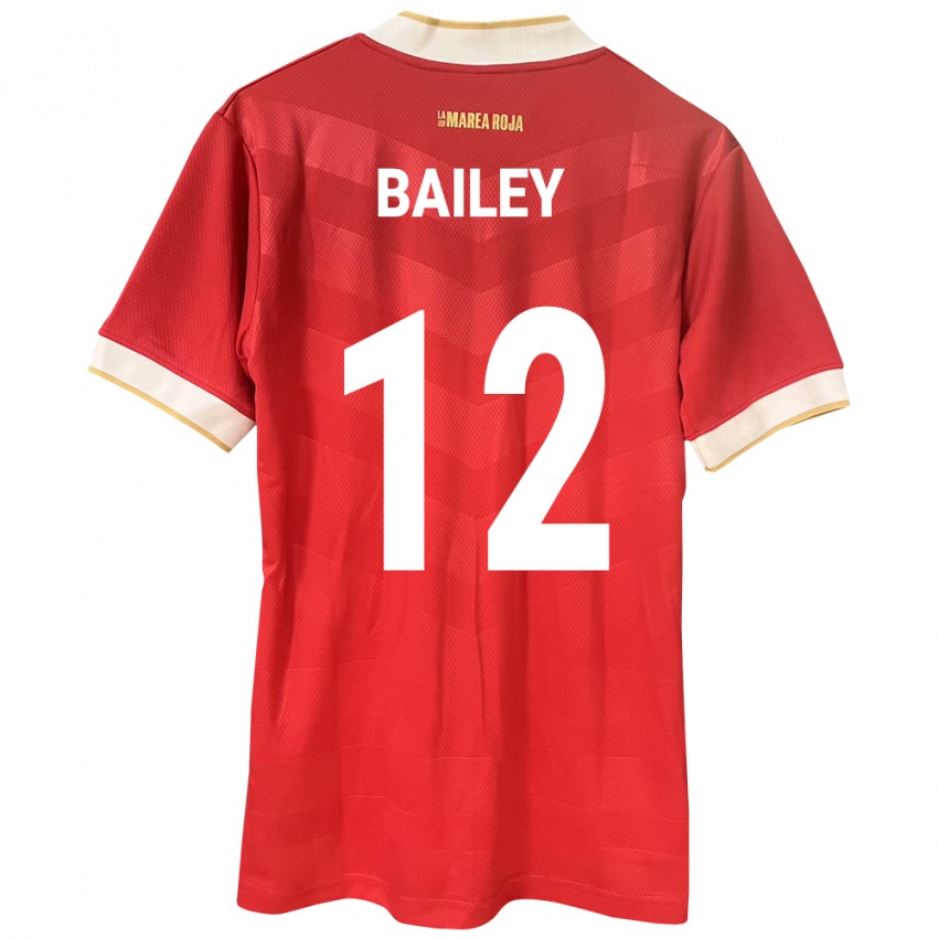 レディースパナマYenith Bailey#12赤ホームシャツ24-26ジャージーユニフォーム
