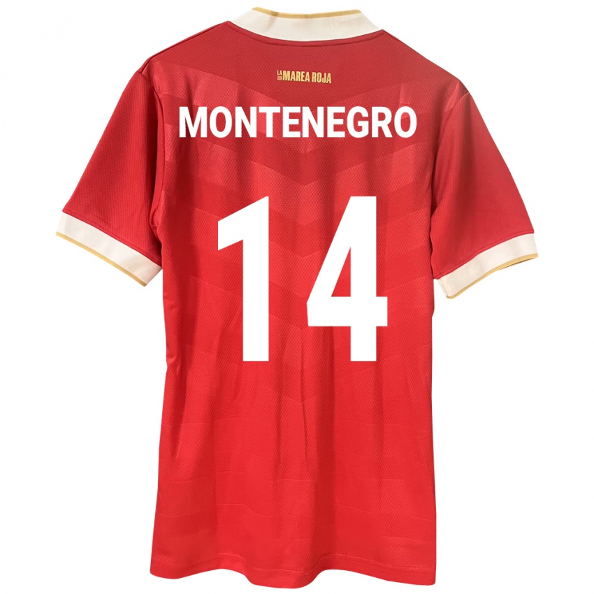 レディースパナマCarmen Montenegro#14赤ホームシャツ24-26ジャージーユニフォーム