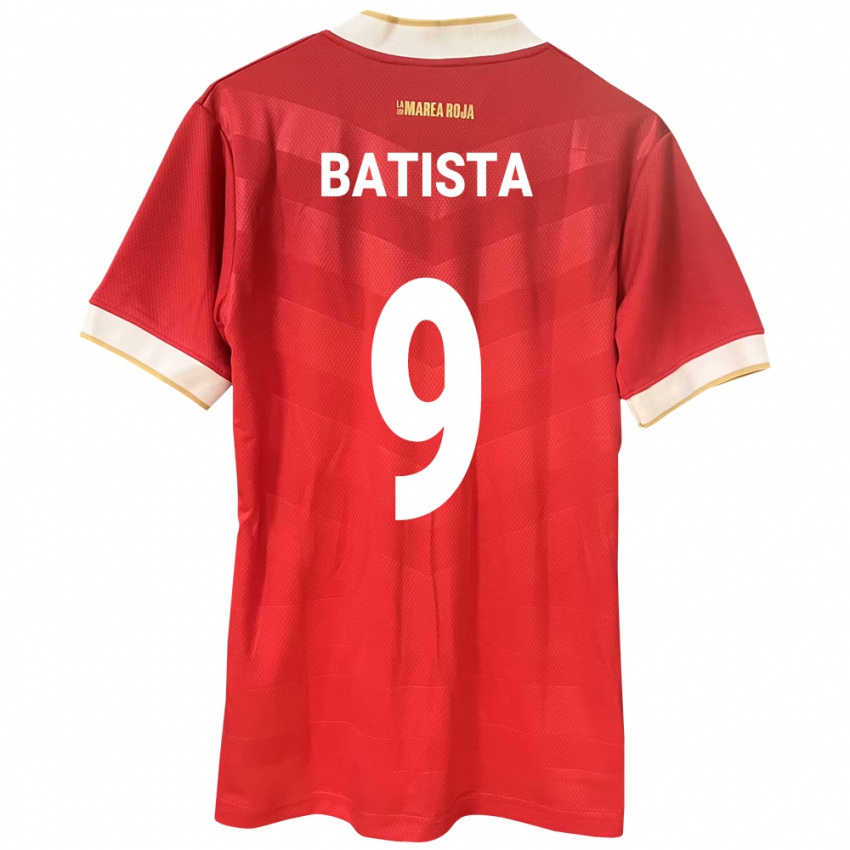レディースパナマYanixa Batista#9赤ホームシャツ24-26ジャージーユニフォーム