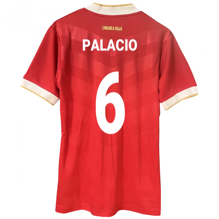 レディースパナマYamileth Palacio#6赤ホームシャツ24-26ジャージーユニフォーム