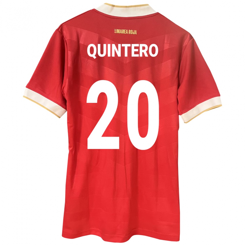 レディースパナマAldrith Quintero#20赤ホームシャツ24-26ジャージーユニフォーム