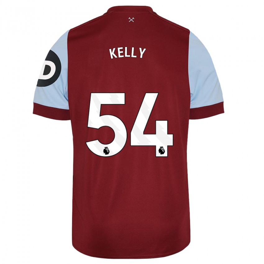 キッズパトリック・ケリー#54マルーンホームシャツ2023/24ジャージーユニフォーム