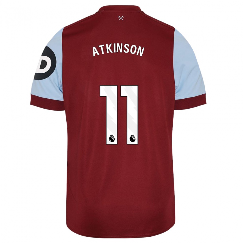 キッズイジー・アトキンソン#11マルーンホームシャツ2023/24ジャージーユニフォーム