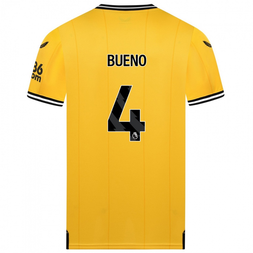 キッズサンティアゴ・ブエノ#4黄色ホームシャツ2023/24ジャージーユニフォーム