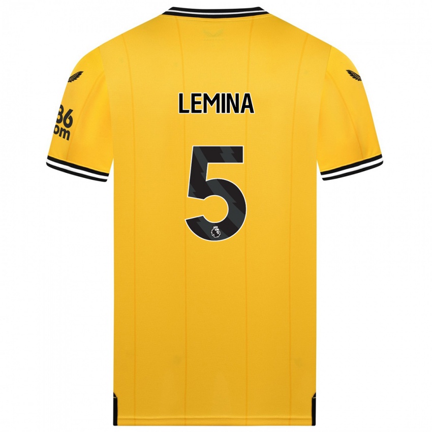 キッズマリオ・レミナ#5黄色ホームシャツ2023/24ジャージーユニフォーム