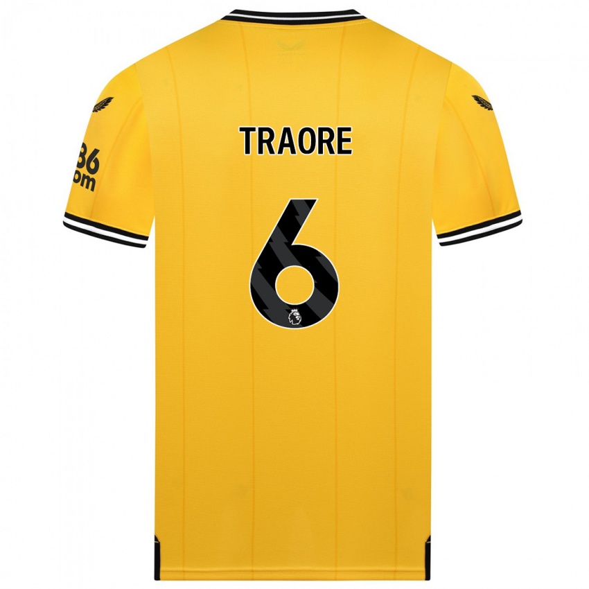 キッズブバカール トラオレ#6黄色ホームシャツ2023/24ジャージーユニフォーム