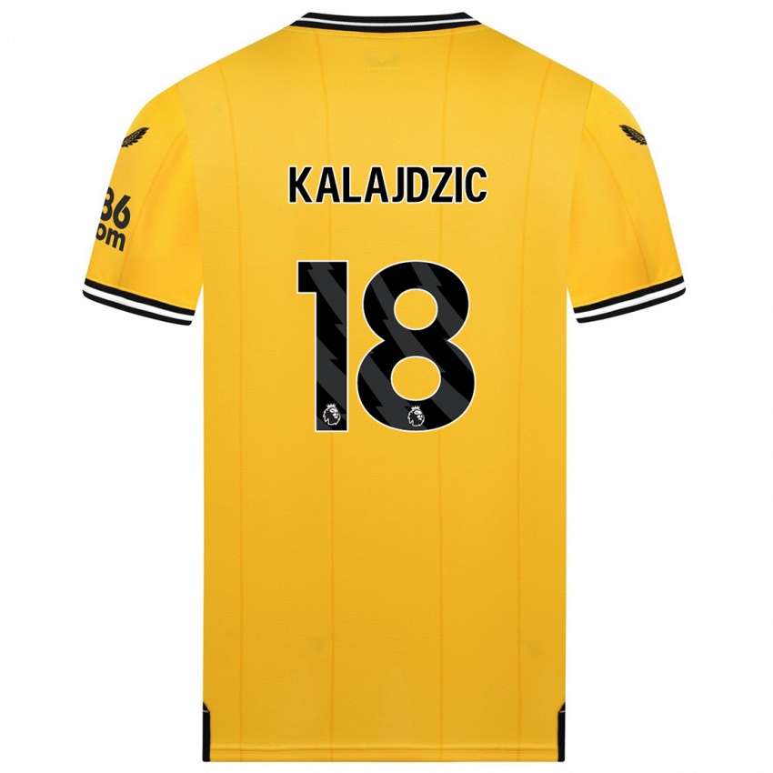 キッズサーシャ・カライジッチ#18黄色ホームシャツ2023/24ジャージーユニフォーム