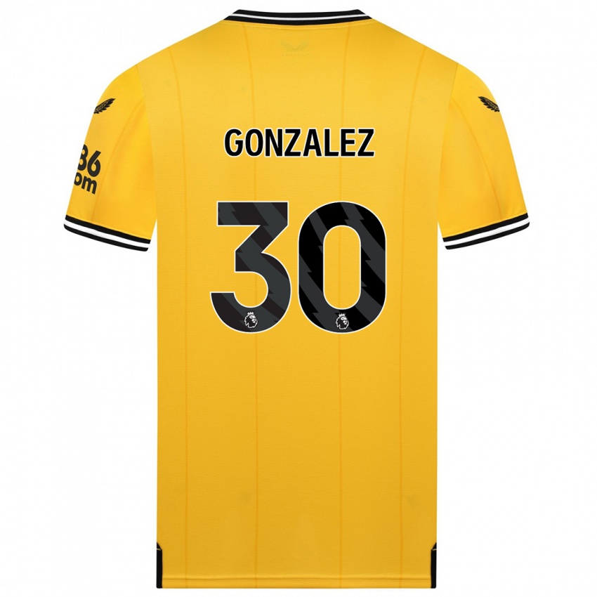 キッズエンソ・ゴンサレス#30黄色ホームシャツ2023/24ジャージーユニフォーム
