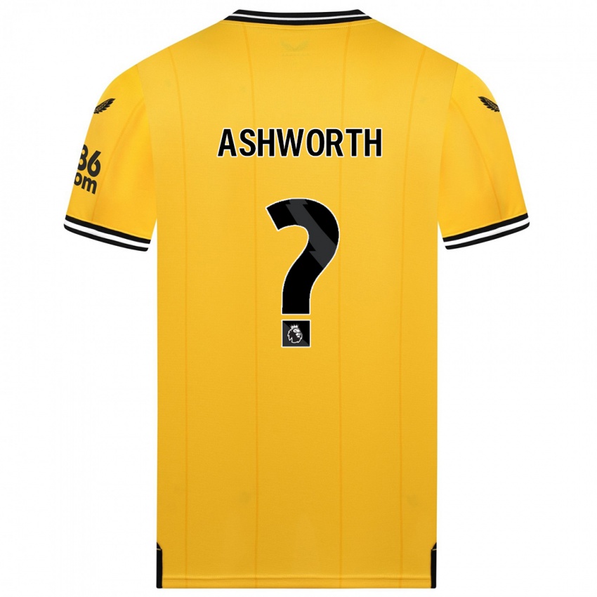 キッズフィン・アシュワース#0黄色ホームシャツ2023/24ジャージーユニフォーム