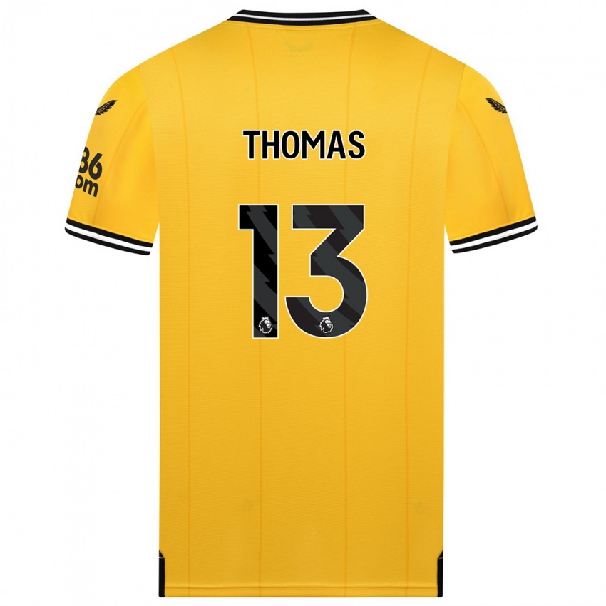 キッズBec Thomas#13黄色ホームシャツ2023/24ジャージーユニフォーム