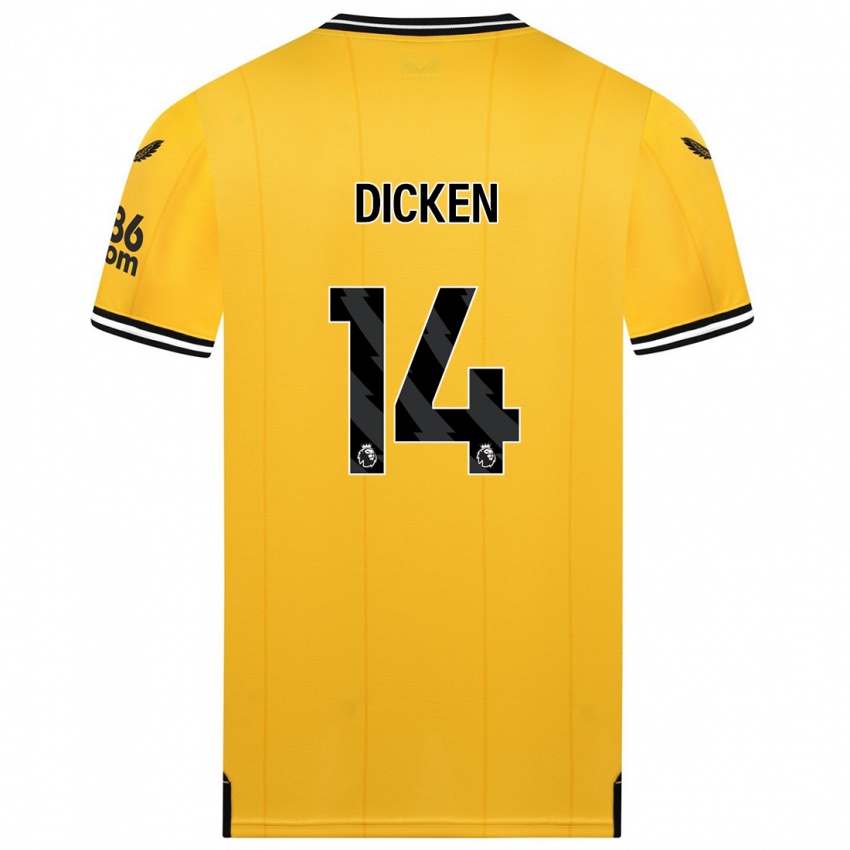 キッズAmy Dicken#14黄色ホームシャツ2023/24ジャージーユニフォーム