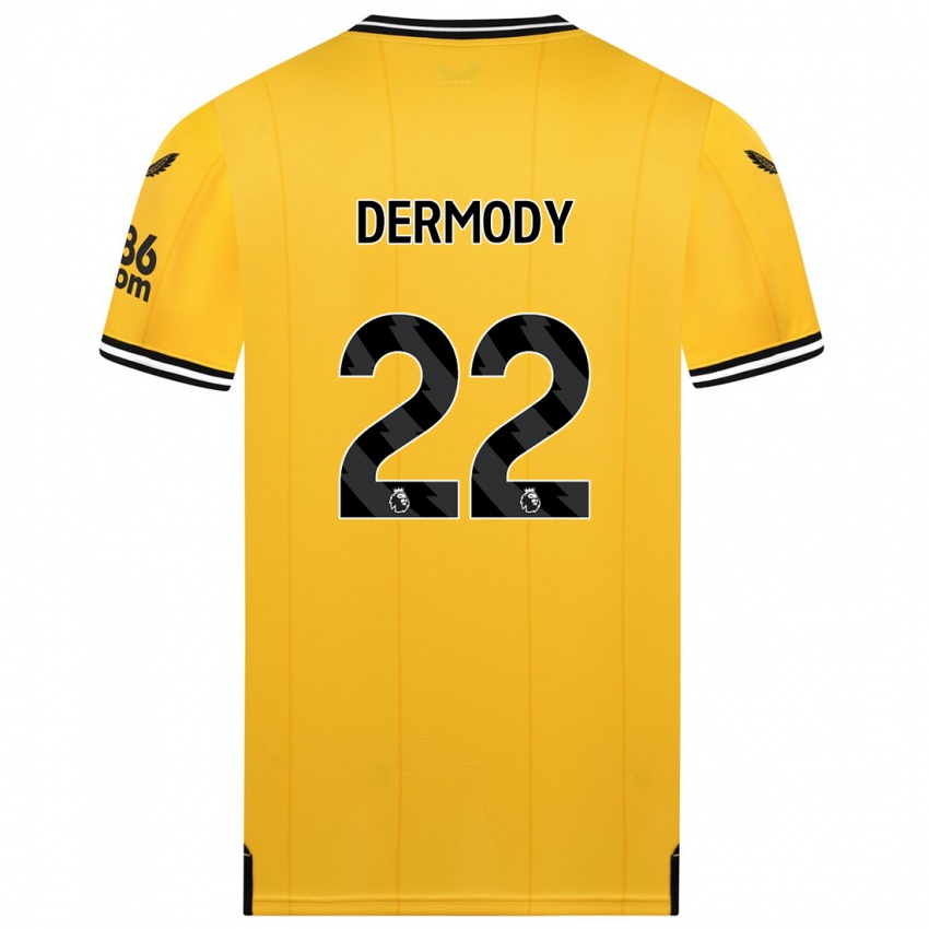 キッズヘレン・ダーモディ#22黄色ホームシャツ2023/24ジャージーユニフォーム