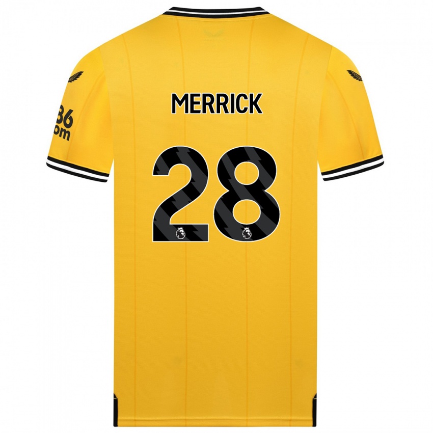 キッズBeth Merrick#28黄色ホームシャツ2023/24ジャージーユニフォーム