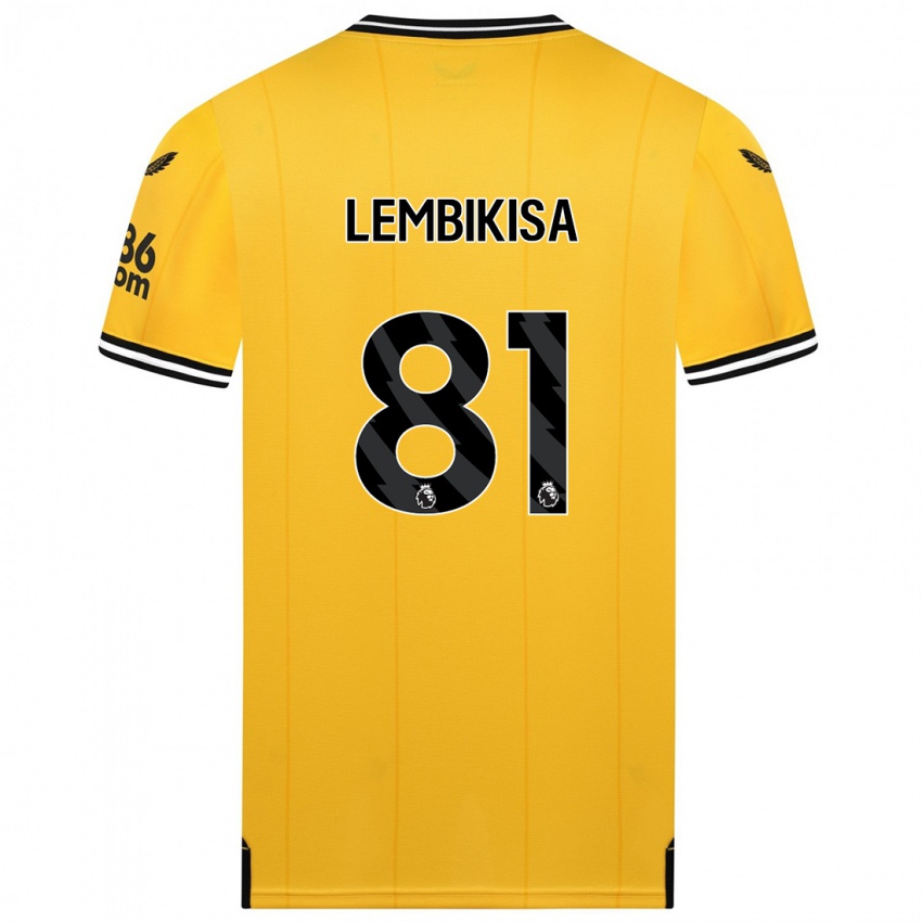 キッズDexter Lembikisa#81黄色ホームシャツ2023/24ジャージーユニフォーム