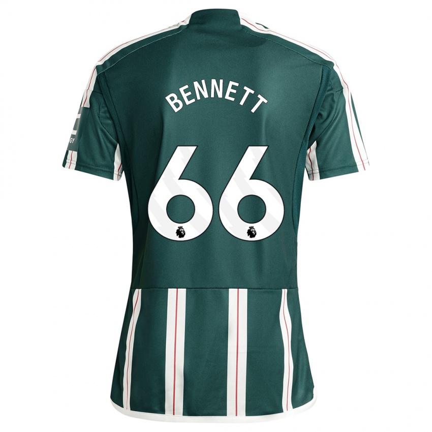 キッズリース・ベネット#66濃い緑色アウェイシャツ2023/24ジャージーユニフォーム