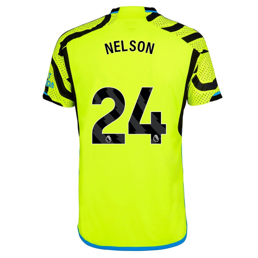 キッズリース・ネルソン#24黄色アウェイシャツ2023/24ジャージーユニフォーム