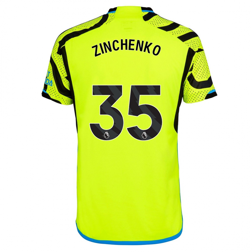 キッズオレクサンドル・ジンチェンコ#35黄色アウェイシャツ2023/24ジャージーユニフォーム