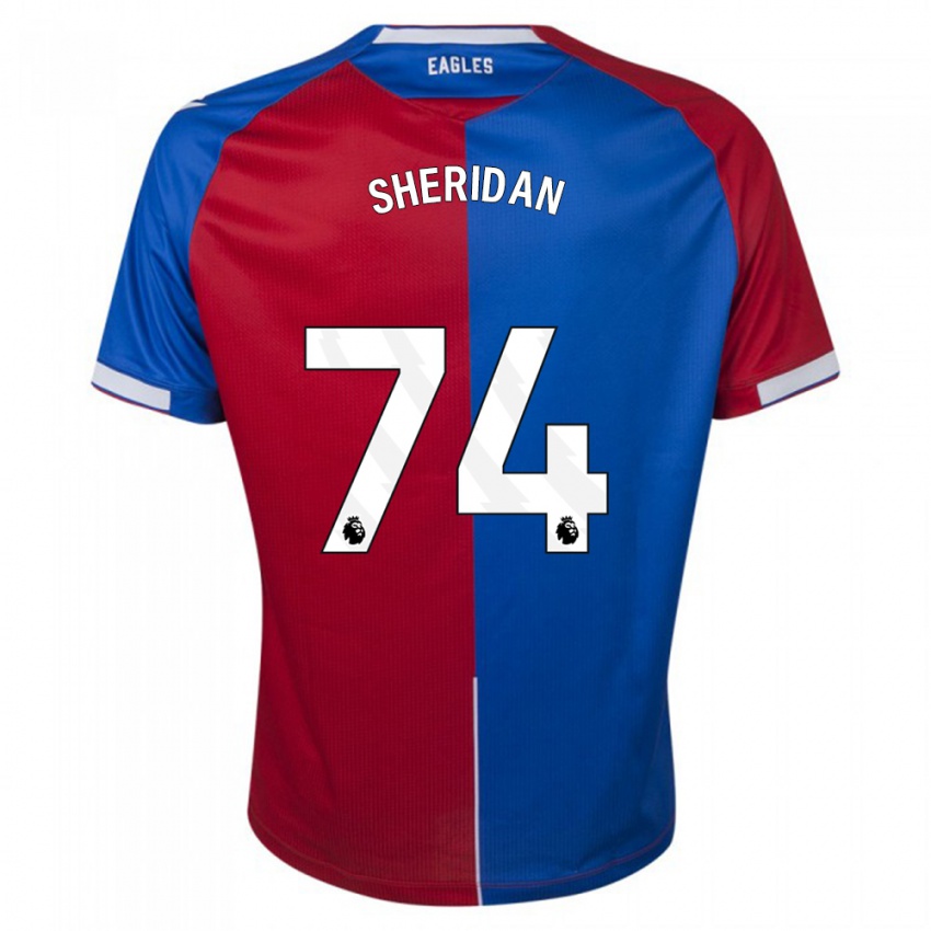 メンズJoe Sheridan#74赤青ホームシャツ2023/24ジャージーユニフォーム