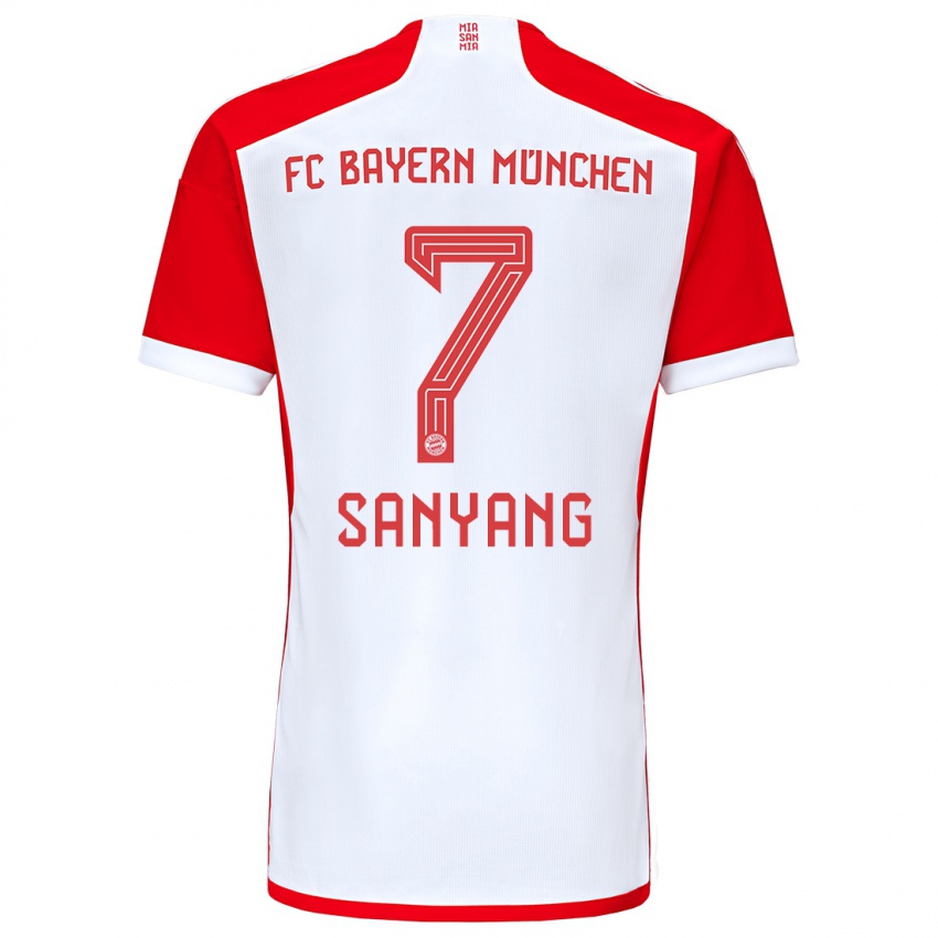 メンズMamin Sanyang#7赤白ホームシャツ2023/24ジャージーユニフォーム