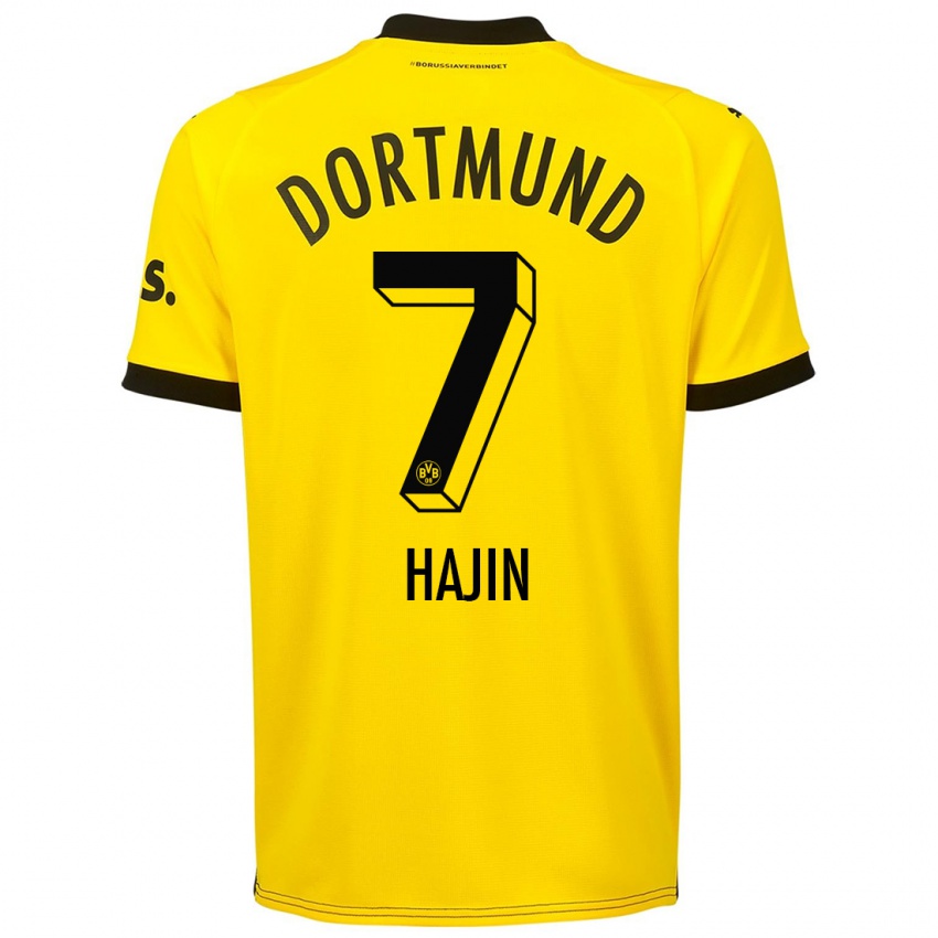 メンズSo Hajin#7黄色ホームシャツ2023/24ジャージーユニフォーム