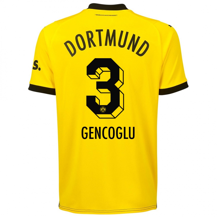 メンズTekin Gencoglu#3黄色ホームシャツ2023/24ジャージーユニフォーム