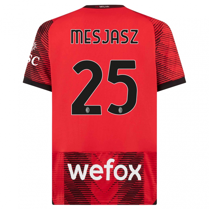 メンズMałgorzata Mesjasz#25赤、黒ホームシャツ2023/24ジャージーユニフォーム