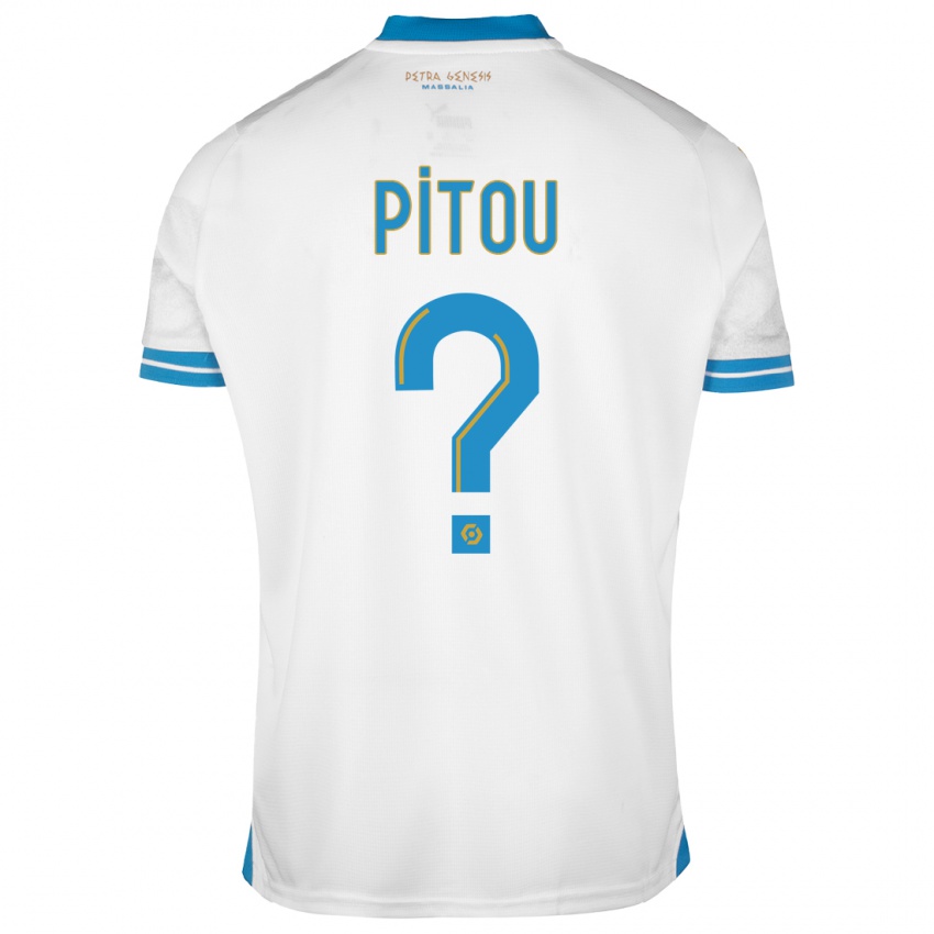 メンズJonathan Pitou#0白ホームシャツ2023/24ジャージーユニフォーム