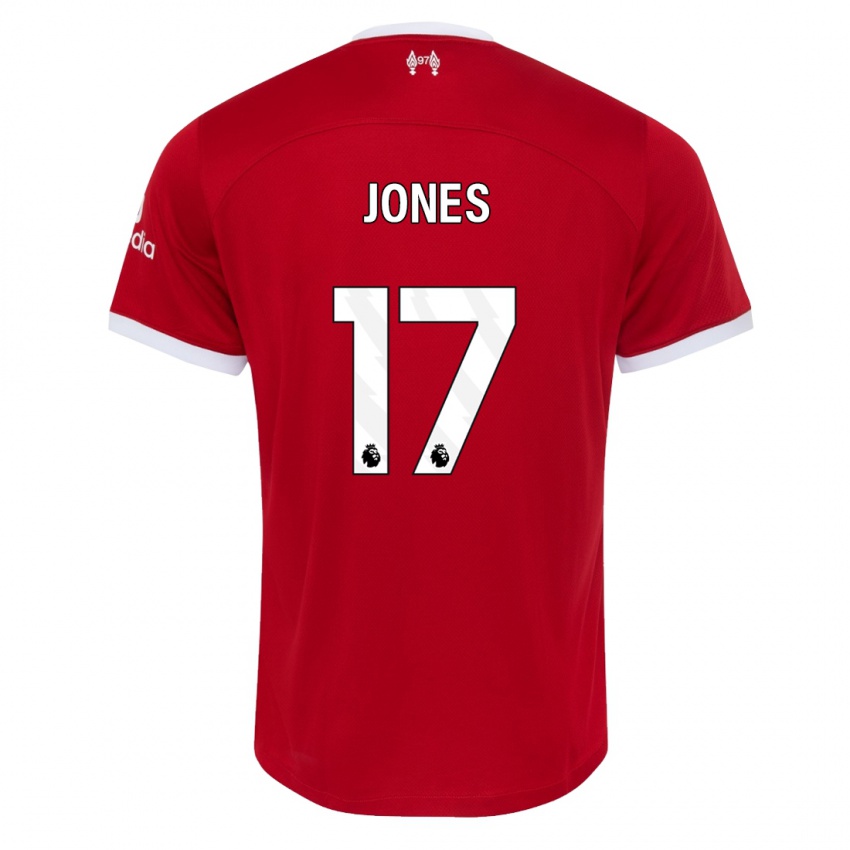 レディースカーティス・ジョーンズ#17赤ホームシャツ2023/24ジャージー