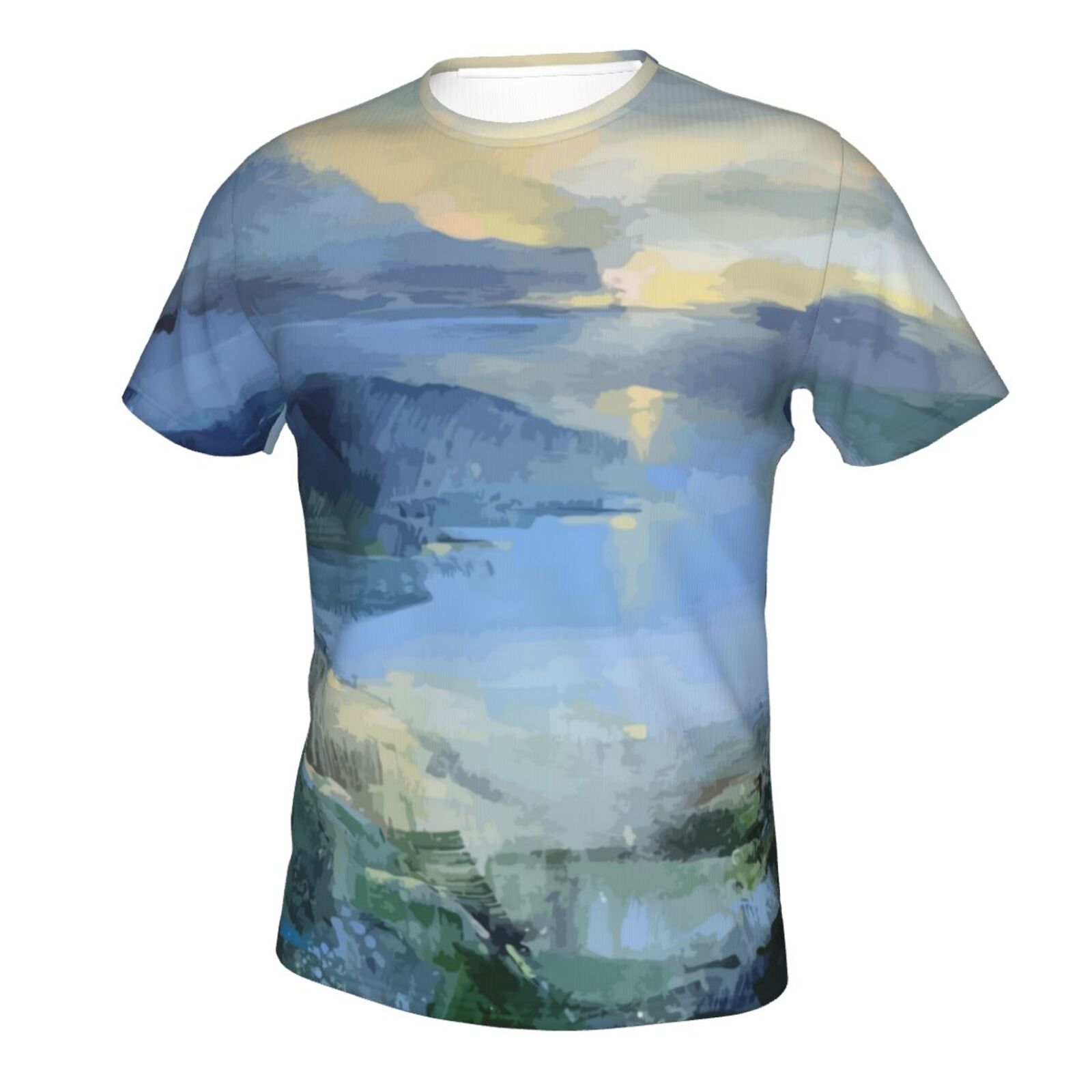 穏やかな海の絵の要素クラシックTシャツ