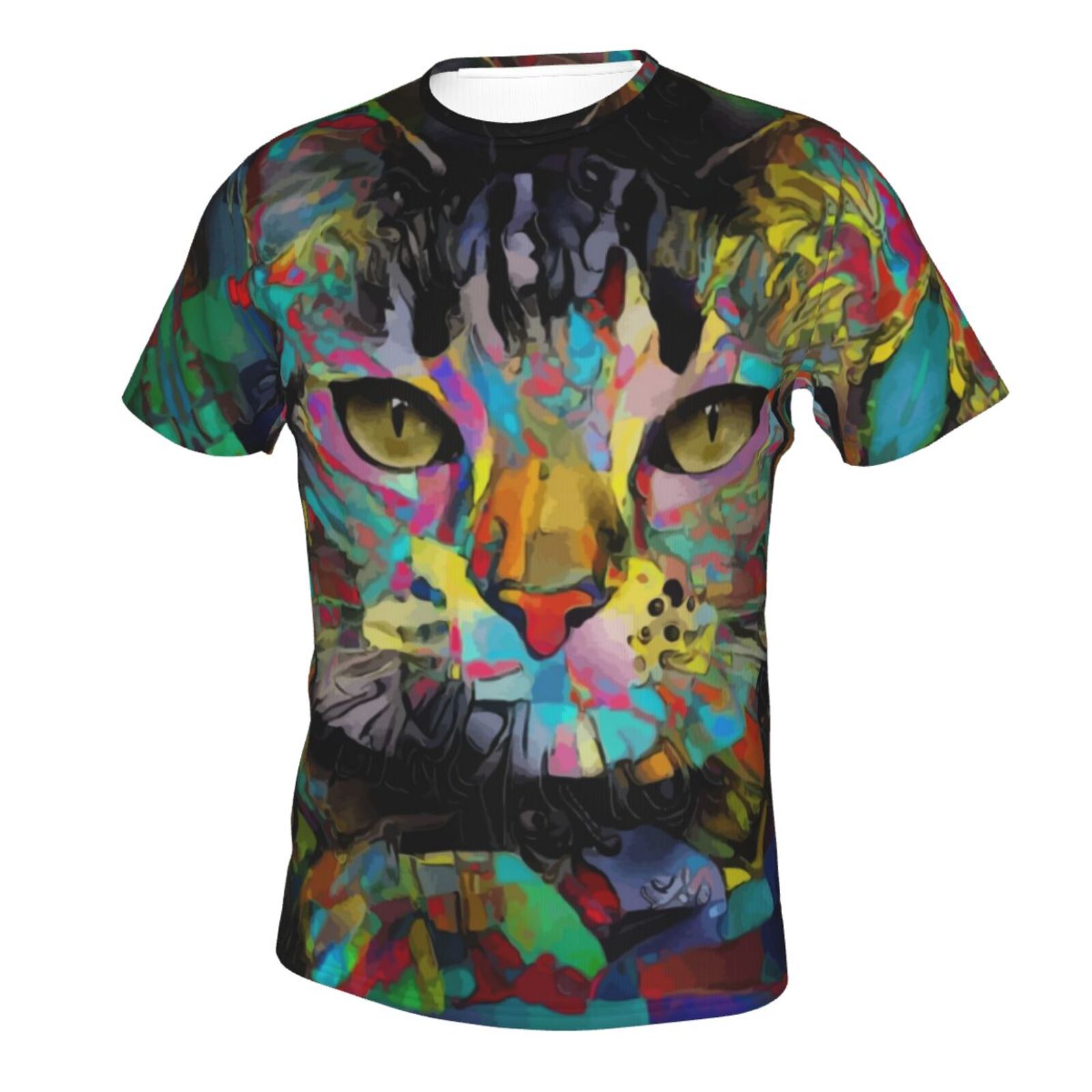 サドゥー猫ミクストメディア要素クラシックTシャツ