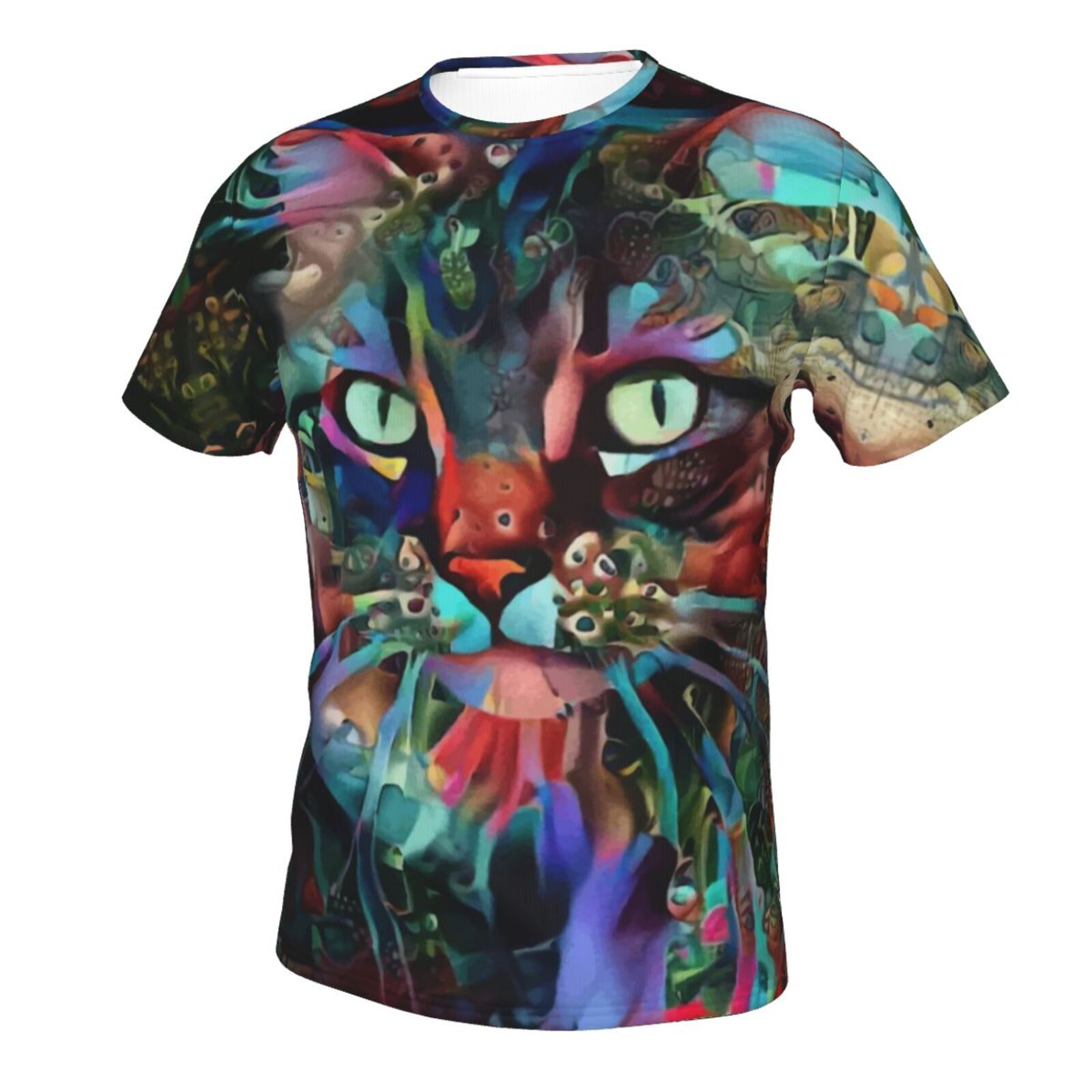 モンジ猫ミクストメディア要素クラシックTシャツ